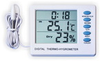 Термометр цифровой электронный ТЕ-107 температура дом-улица + гигрометр + часы-будильник 