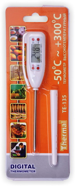 Купить цифровой высокотемпературный термометр-щуп ТЕ-135. Портативный .