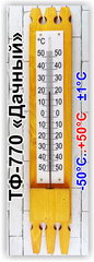 Термометр фасадный ТФ-770 исполнение Дачный на дереве 