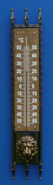 Термометр  ТФ-5 исполнение 6 Лев-2 с трезубцами сверху фасадный металл-керамогранит