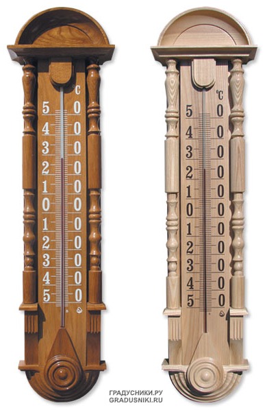 Термометр  ТФ-2П Барокко фасадный деревянный