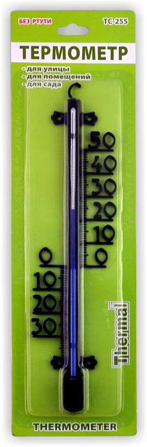 Термометр ТС-255 «Цифры-2» на фасад здания, в комнату, в блистере