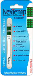 Термометр медицинский NexTemp (РУ) "для тела небьющийся нертутный многоразовый на кристаллах от 35,5° до +40,4°С точность 0,1°" 