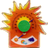 Термометр для пластиковых окон ТС-28 «Солнышко» на 1-ой «липучке» с указателем погоды 