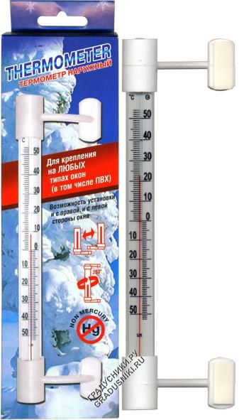 Термометр для пластиковых и деревянных окон ТСН-5 / ТСН-14