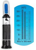 Рефрактометр АТС-120 - оптический прибор для измерения плотности сахара 0-32 и удельного веса сусла 1,000-1,130SG  