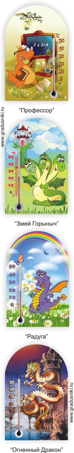 Символ 2012 года: Термометр-сувенир комнатный «Зоомир - Год Дракона»