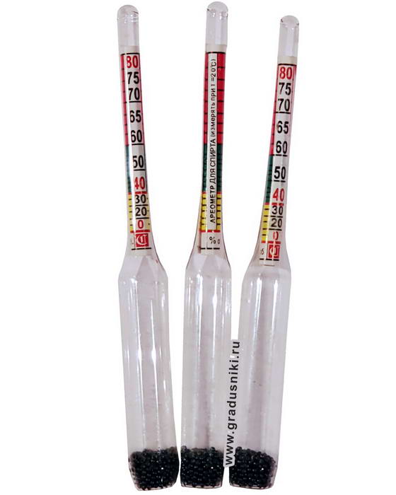 Спиртомер АСП-80 для измерения процента содержания спирта в водном растворе