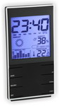 Термометр цифровой электронный ТЕ-1171 - настольная погодная станция для одновременного измерения температуры и влажности в доме. С указателем погоды + встроенный календарь-часы-будильник 