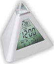 Термометр цифровой электронный ТЕ-978 Пирамида настольный с цветной подсветкой + часы-календарь-будильник 