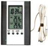Термометр цифровой электронный ТЕ-1215 для одновременного измерения температуры дома и на улице + часы-будильник 
