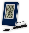 Термометр цифровой электронный ТЕ-1713 для одновременного измерения температуры дома и на улице + часы-будильник 
