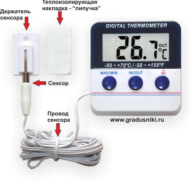 Цифровой электронный термометр ТЕ-144 комплект поставки