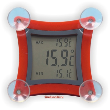 Заоконный цифровой электронный термометр ТЕ-1520 «Турист» на «присосках+липучки»