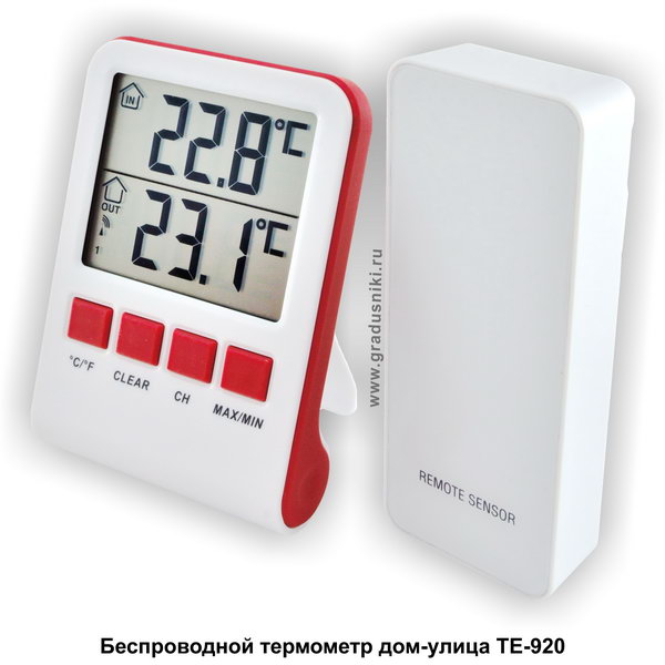 Беспроводной термометр дом-улица ТЕ-920